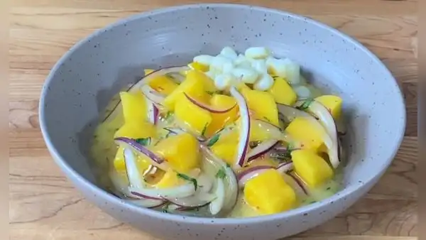 ¿Ceviche de mango? Así se prepara el platillo peruano que lleva esta fruta dulce