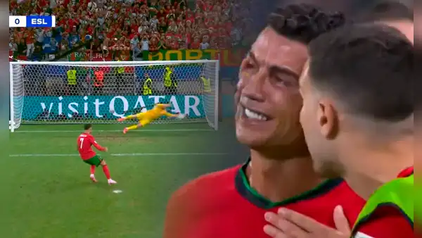 Cristiano Ronaldo estalló en lágrimas tras fallar penal en tiempo extra ante Eslovenia por la Eurocopa