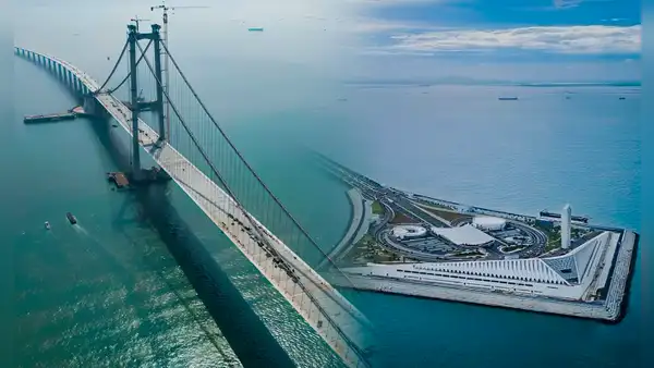Shenzhen-Zhongshan, el puente de China con 2 islas artificiales, túneles sumergidos y 10 récords mundiales