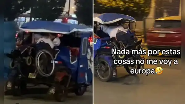 Peruano movilizó en su mototaxi a hombre en silla de ruedas y usuarios enfurecen: “Se pasa”