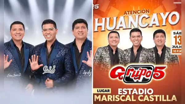 Grupo 5 en Huancayo 2024: fecha, precio de entradas y todo sobre el concierto