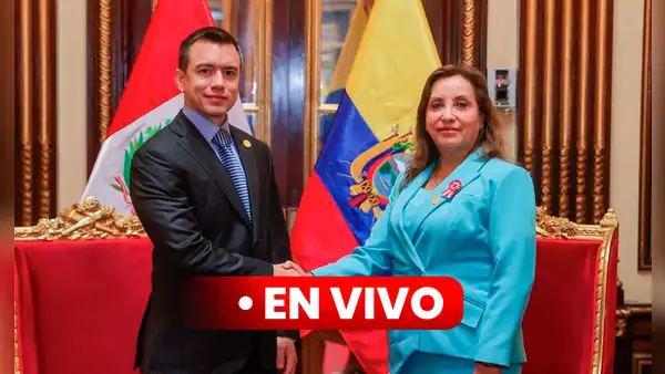 Dina Boluarte se reunió con presidente de Ecuador, Daniel Noboa, en el XV Gabinete Binacional