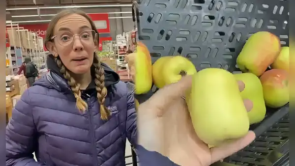 Ciudadana argentina quedó en shock al ver por primera vez la variedad de manzanas que hay en Perú: “Son cuadradas, rectangulares”