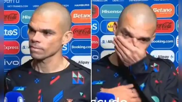 Pepe se rompe en plena entrevista y llora cuando periodista destaca su trayectoria en Portugal