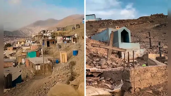 Estas casas de Independencia han sido construídas en un cementerio: Los niños juegan entre tumbas