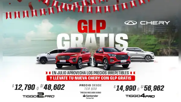 Chery anuncia GLP gratis en sus SUVs Tiggo 2 Pro y Tiggo 4 Pro