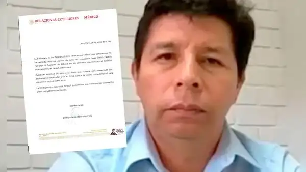 Pedro Castillo muestra documento de la Embajada de México donde aclara que no pidió asilo político