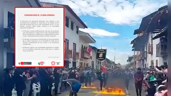 Minedu rechaza desfile escolar en el que alumnos marchan sobre fuego: "Es un riesgo para la vida"