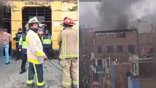Incendio en Cercado de Lima: fuego consumió un inmueble en el jr. Áncash y movilizó a 7 unidades de Bomberos