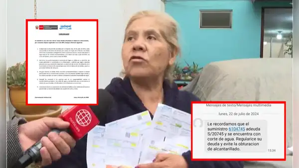 Sedapal explica situación de mujer a la que facturó más de 20.000 soles por el servicio de agua