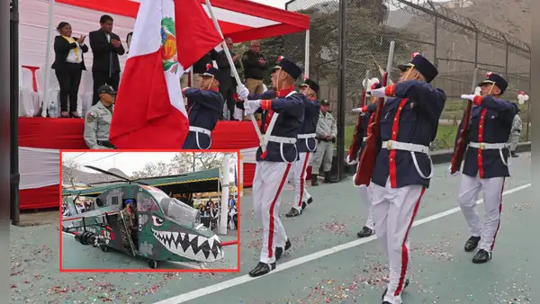 Celebración del Desfile Militar con 'armas de guerra' en penal Lurigancho y Pabellón 15 se corona ganador