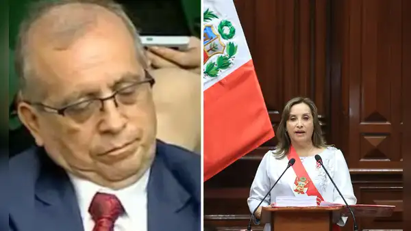 Captan a Nicanor Boluarte dormido durante mensaje de Dina Boluarte