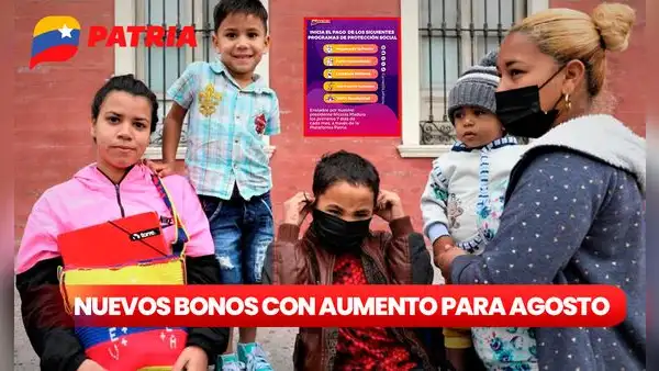 Nuevos BONOS con AUMENTO que se pagarán en agosto 2024: fechas de depósitos y montos oficiales