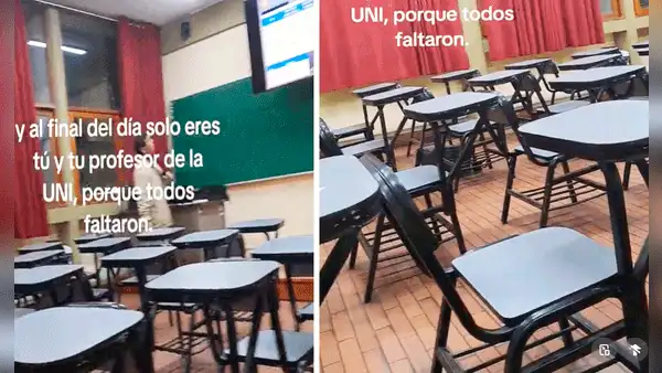 Profesor de la UNI sorprende al realizar clase con un solo alumno ante ausencia de estudiantes