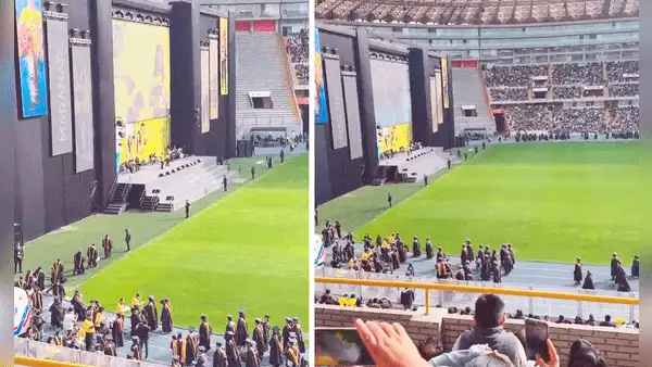 Adventistas sorprenden al realizar ceremonia de graduacion de estudios bíblicos en el Estadio Nacional
