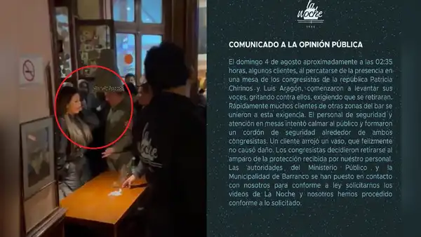 La Noche de Barranco se pronuncia tras expulsión de Patricia Chirinos entre insultos y protestas