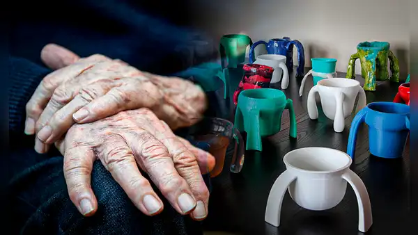 La emotiva historia de la niña que se volvió multimillonaria al crear una taza especial para su abuelo con Parkinson