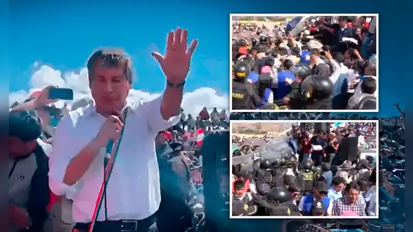 Wilfredo Oscorima tuvo que huir en helicóptero tras rechazo en Huanta: manifestantes le tiraron botellas
