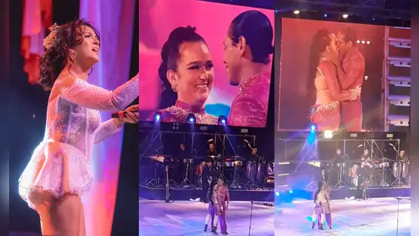 Daniela Darcourt y Waldir Felipa se besan EN VIVO en pleno show y él le declara su amor