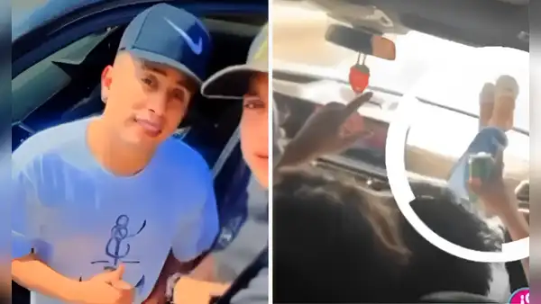 Christian Cueva fue captado tomando cerveza en su viaje hacia Huamachuco, según ‘Magaly TV, la firme’