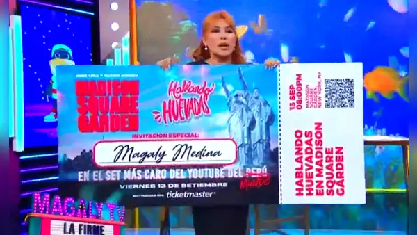 Jorge Luna y Ricardo Mendoza regalan pasaje a Magaly Medina para su show en New York y ella tiene insólita reacción
