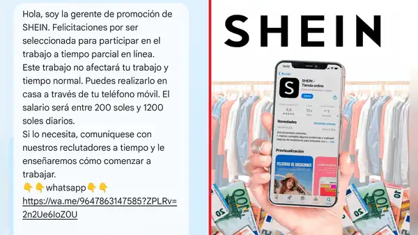 ¿Te llegó este SMS del 'gerente' de Shein? No lo abras, se trata de una peligrosa estafa