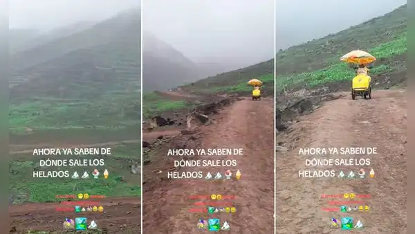 Heladero de D’Onofrio sorprende a ciclistas al aparecer entre las montañas y le dicen: “Siempre, cerca de ti”