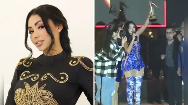 Pamela Franco se conmueve al recibir importante reconocimiento durante concierto en Huamachuco