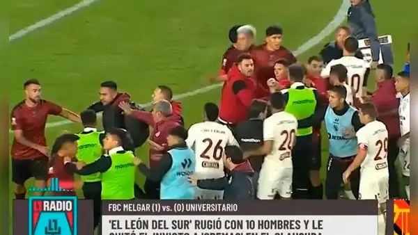 ¡Hasta 4 fechas! FPF confirma las duras sanciones para los jugadores de Universitario y Melgar tras pelea