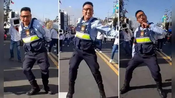 Sereno bailarín la rompió en corso de Arequipa con tema de Deadpool y usuarios bromean: “Quiere aumento”