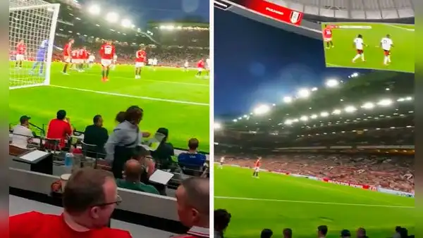 Restaurante instala pantalla gigante para que sus clientes vean el fútbol como si estuvieran en el estadio