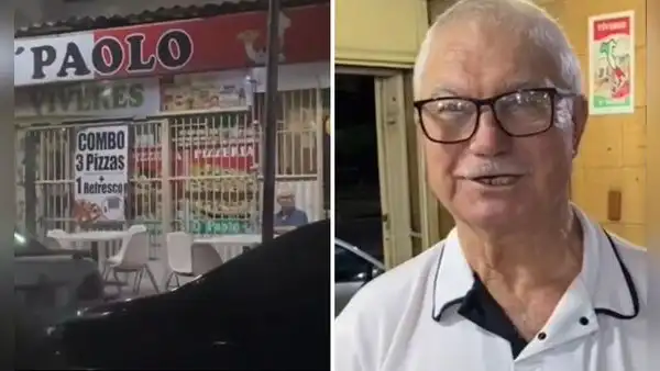Dueño de pizzería fue captado sin clientes y tienda cercana estaba llena: respuesta de venezolanos es viral