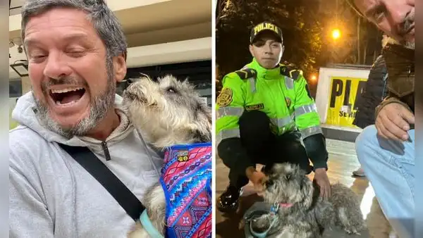 Lucho Cáceres encuentra a familia de perrito perdido y agradeció apoyo de joven policía: "Volvió a su hogar"