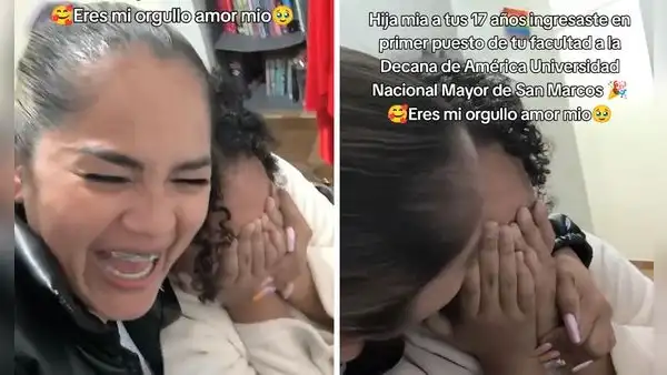 Madre llora de emoción al ver que su hija de 17 años ingresó a San Marcos: “¡Eres mi orgullo!”