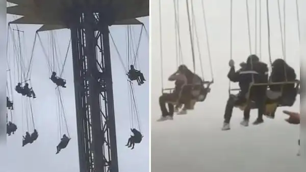 Personas quedan atrapadas a más de 70 metros en juego ‘Supergirl’ en Six Flags México a causa de tormentas