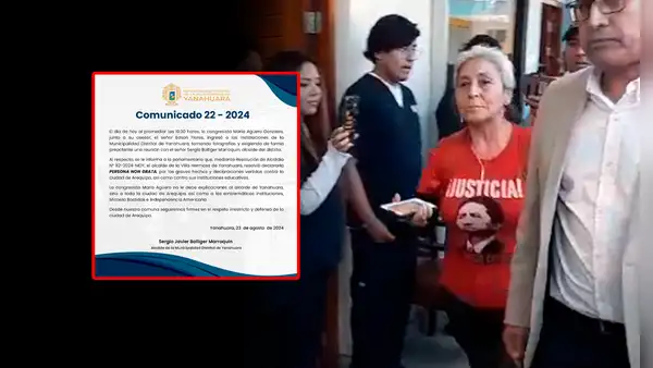 Declaran persona no grata a congresista a María Agüero: "Le debe explicaciones a toda la ciudad de Arequipa"