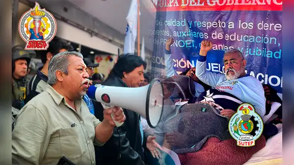 Huelga de hambre del Sutep y Sidesp por Nombramiento Docente y pago de deuda social