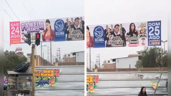 Peruano se soerprende al ver cartel de concierto con Christian Domínguez, Karla Tarazona y Pamela Franco