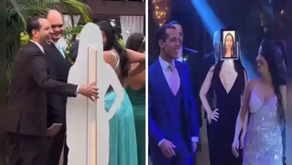Joven no pudo ir a matrimonio, pero se contactó por videollamada durante toda la fiesta