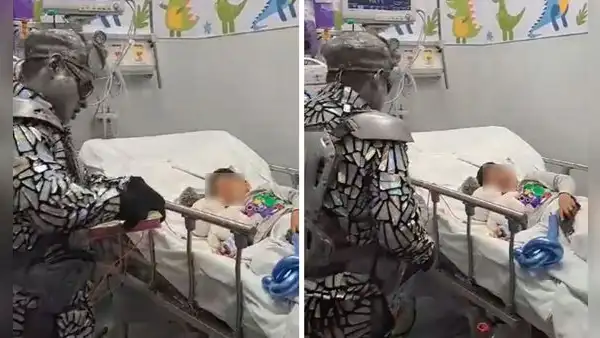 'Robotín' conmueve redes al llevar alegría a niño internado en el INEN: “Gracias por tu sonrisa”