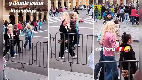 ¿Dónde están las rubias en Lima?: Jóvenes disfrazadas de Tiffany y Brittany sacan risas en Plaza de Armas