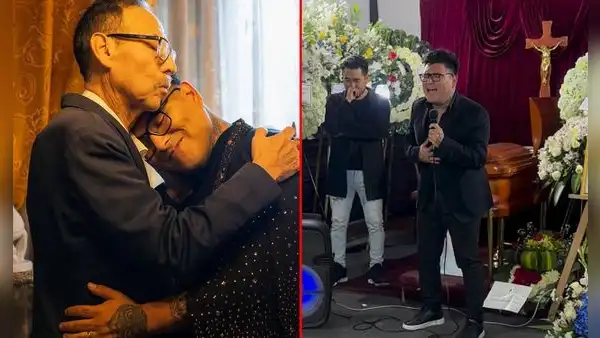 Cantante de Hermanos Yaipén rompe en llanto al cantar en velorio de su padre: “Te amaré siempre mi superhéroe”