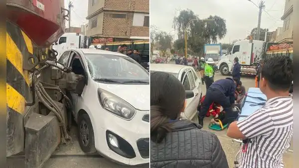 Taxista intenta adelantar a tren en Callao y es embestido: pasajera de auto resultó herida