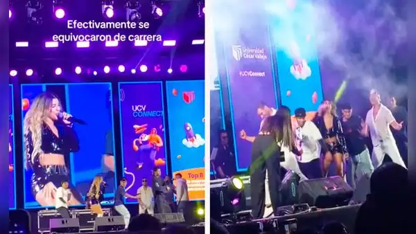 Estudiantes de la UCV sorprenden a Yahaira Plasencia al subir al escenario y bailar cumbia: “Nuevos talentos”