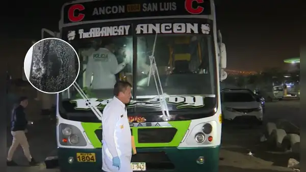 Sicarios disparan contra bus Vipusa en Ancón y dejan un mecánico herido por presunto ajuste de cuentas