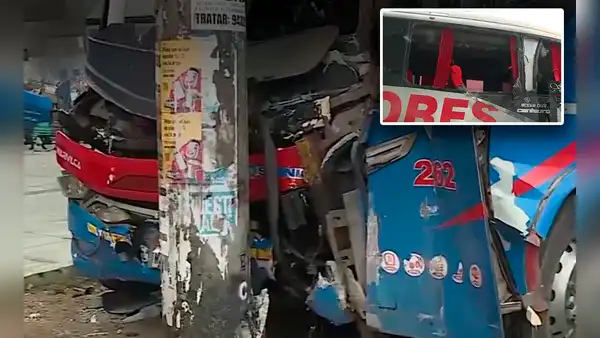 Choque de buses interprovinciales en La Victoria deja un herido
