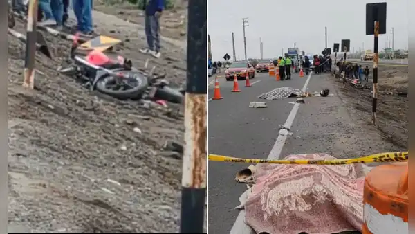 Padre e hijo mueren en accidente en la Panamericana sur cuando iban a bordo de una motocicleta