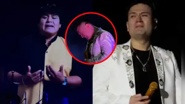 Deyvis Orosco rompe en llanto al ver cantar a su padre fallecido en emotiva presentación gracias a la tecnología