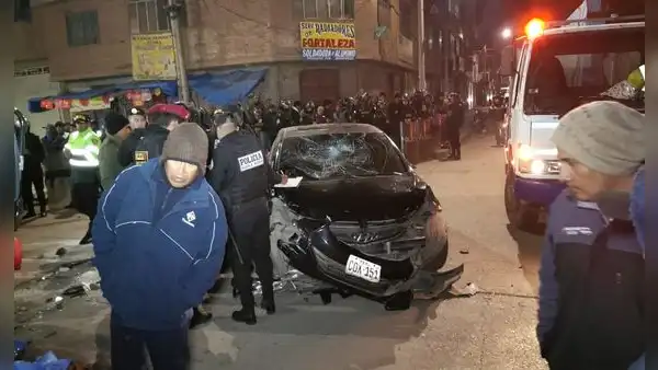 Policía en estado de ebriedad protagoniza triple choque y deja como saldo un fallecido en Juliaca