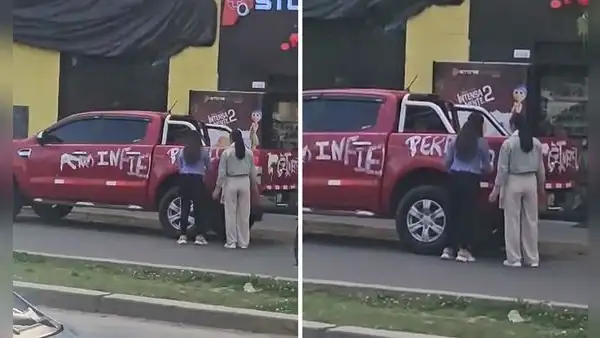 Peruana descubrió infidelidad de su pareja y pintó auto junto a su mejor amiga: clip es viral